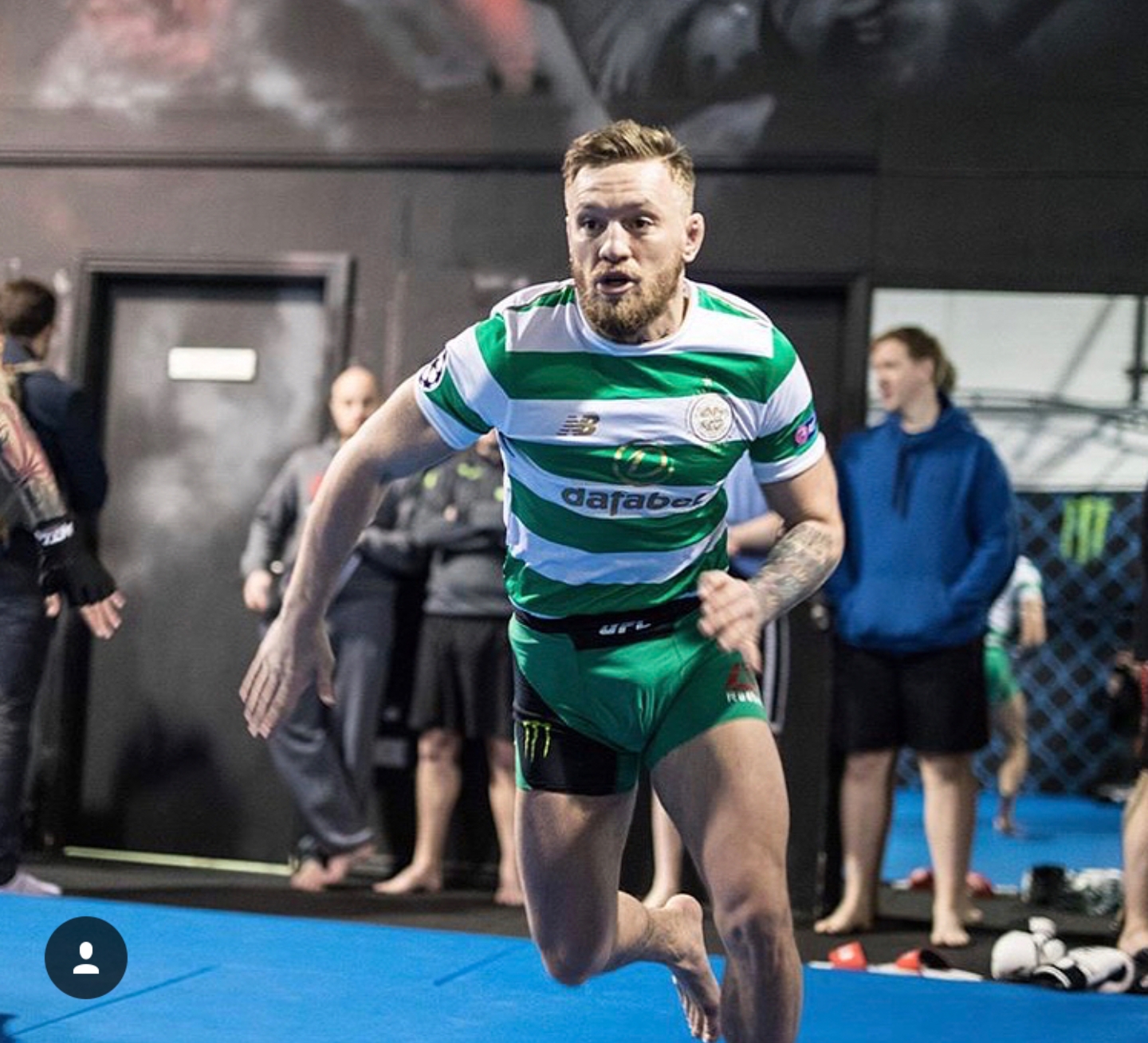 Conor McGregor training in Hoops top