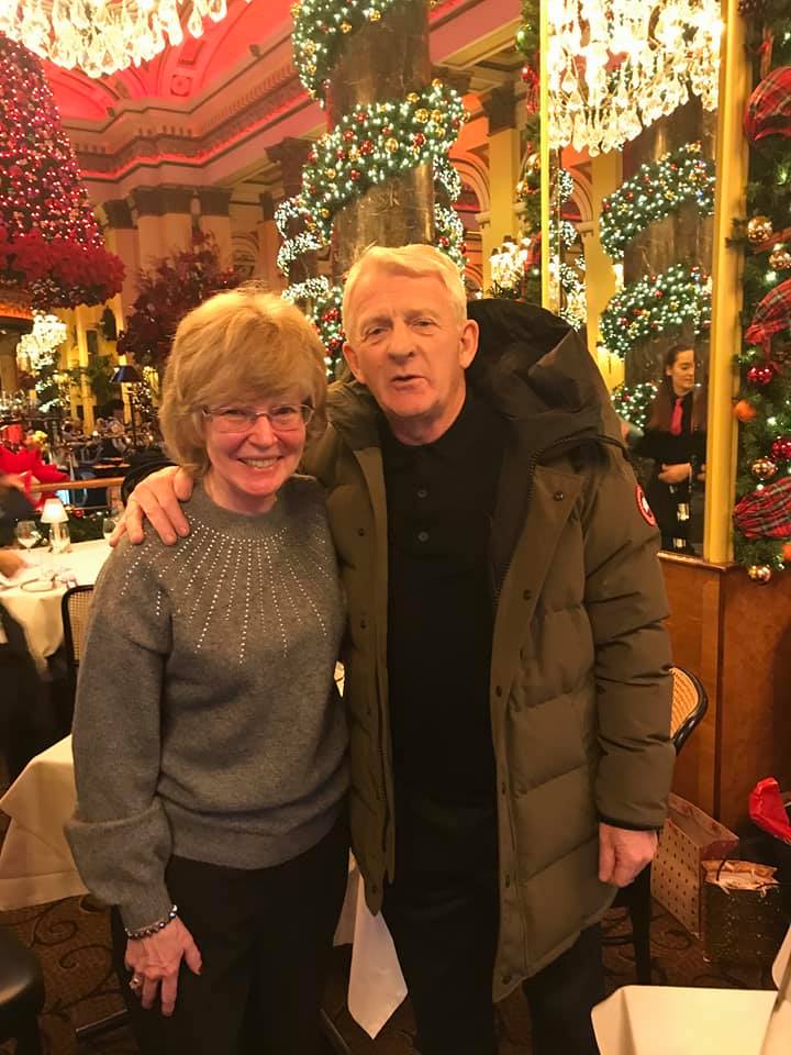 my wife met some friends for lunch at the Dome in Edinburgh. Look who she met having lunch with his mum...